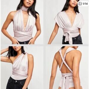 FREE PEOPLE INTIMATELY 100 WAYS SHIMMER BODYSUIT SIZE SMALL